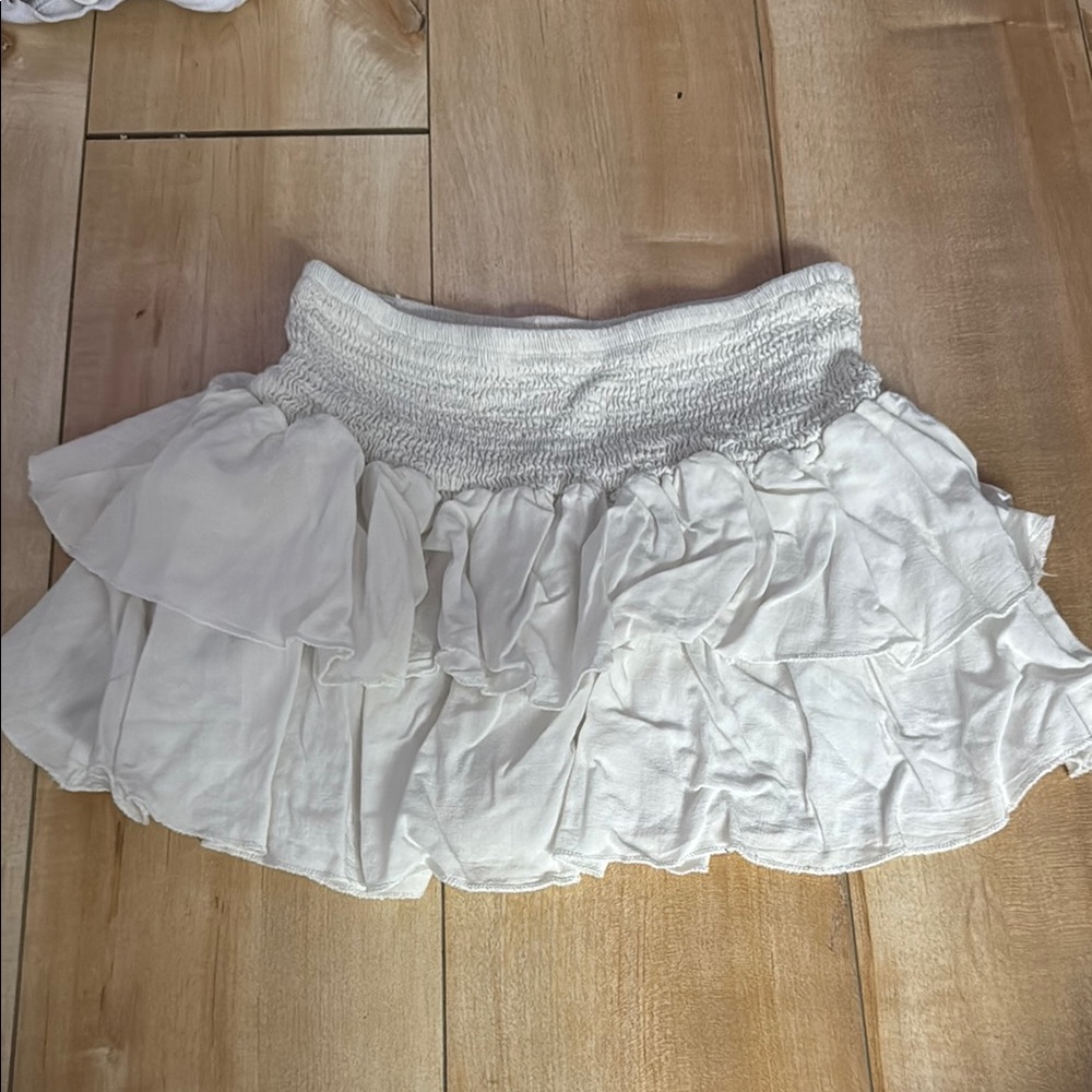 White Ruffled Women's Skirt